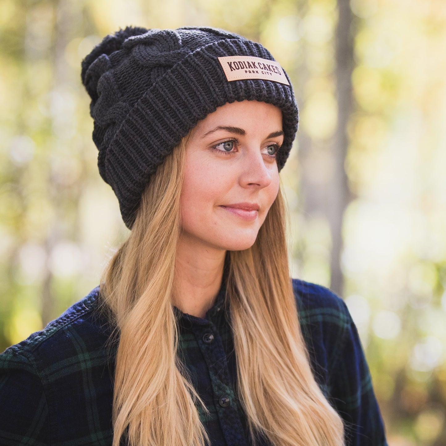 Cable-Knit Pom Beanie