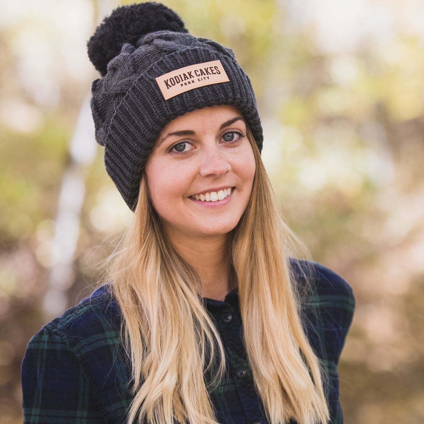 Cable-Knit Pom Beanie