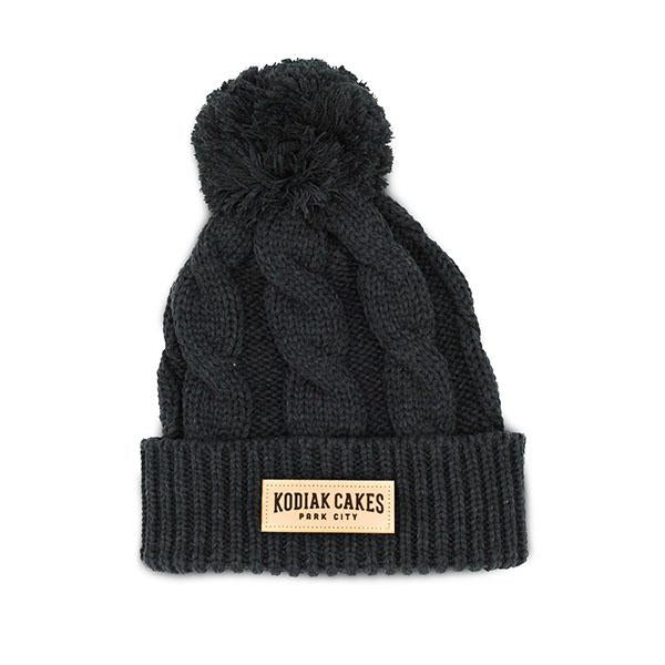 Cable-Knit Pom Beanie